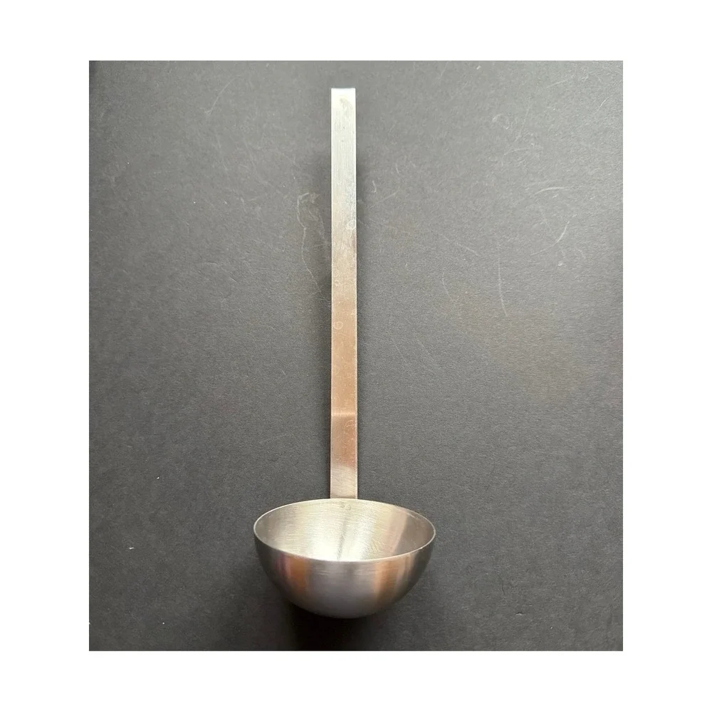 Minimalist Brushed Stainless Steel Soup Ladle with Pot Rest Hook 10.5 Inch